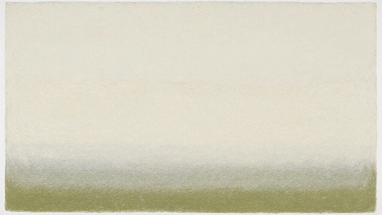 Abstraktní obraz s jemnými slonovinovými plochami a jemnými čárami, klidná a meditační atmosféra.