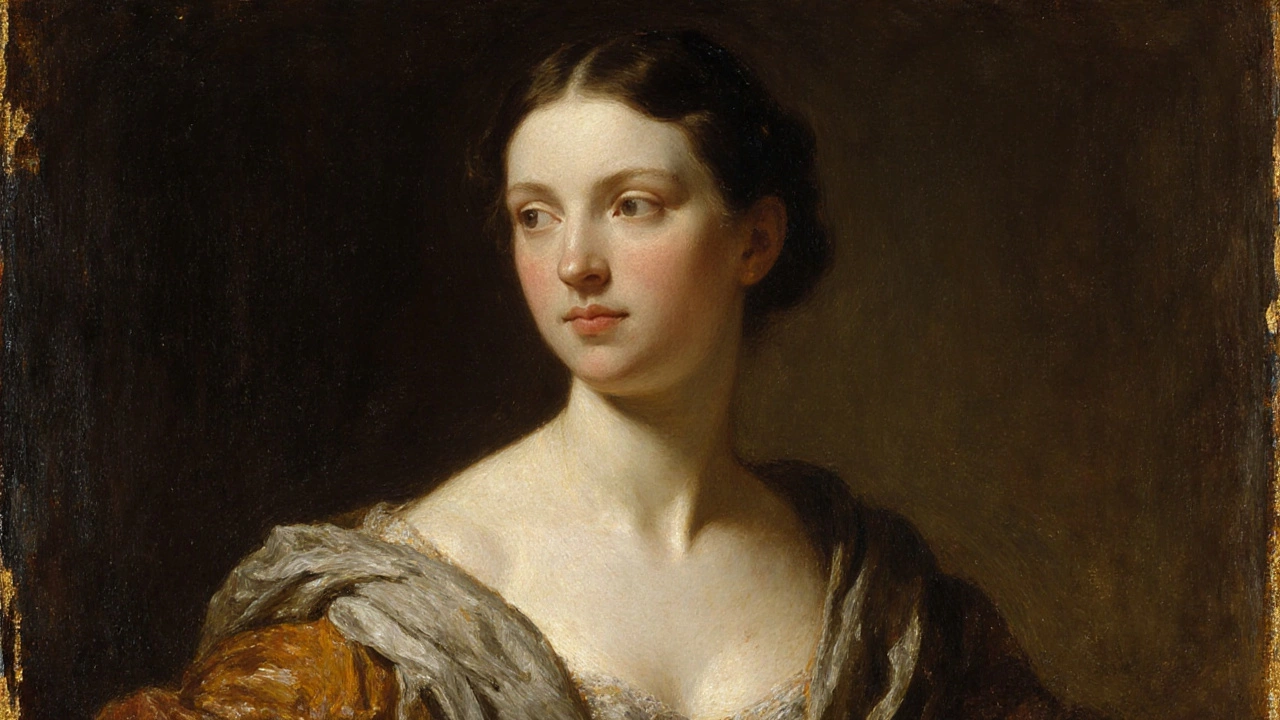 Portrét s kůží v slonovinovém odstínu osvětlený měkkým světlem, v pozadí tmavé textilie.